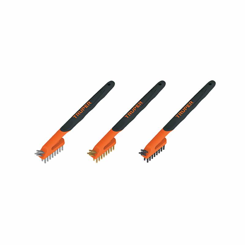 Juego De 3 Mini Cepillo De Alambre -- Truper