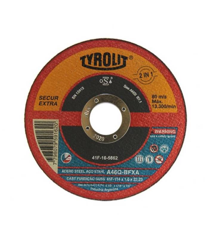 Discos De Corte Óxido/Aluminio Planos (Secur) Tyrolit