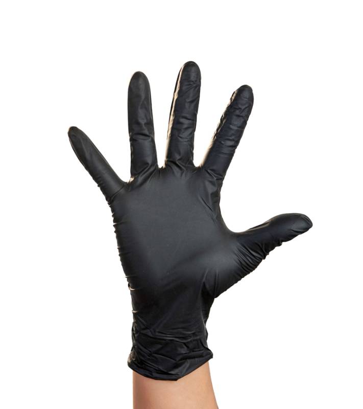 Guantes De Nitrilo Negro Descartable X Caja Mediglove