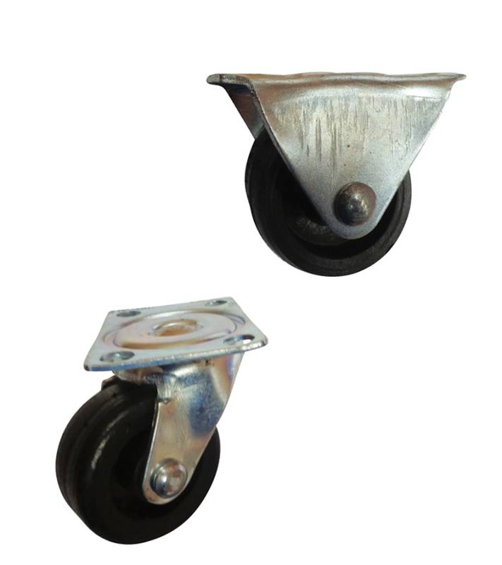 Ruedas De Polipropileno Serie L C/Soporte Y Eje Liso