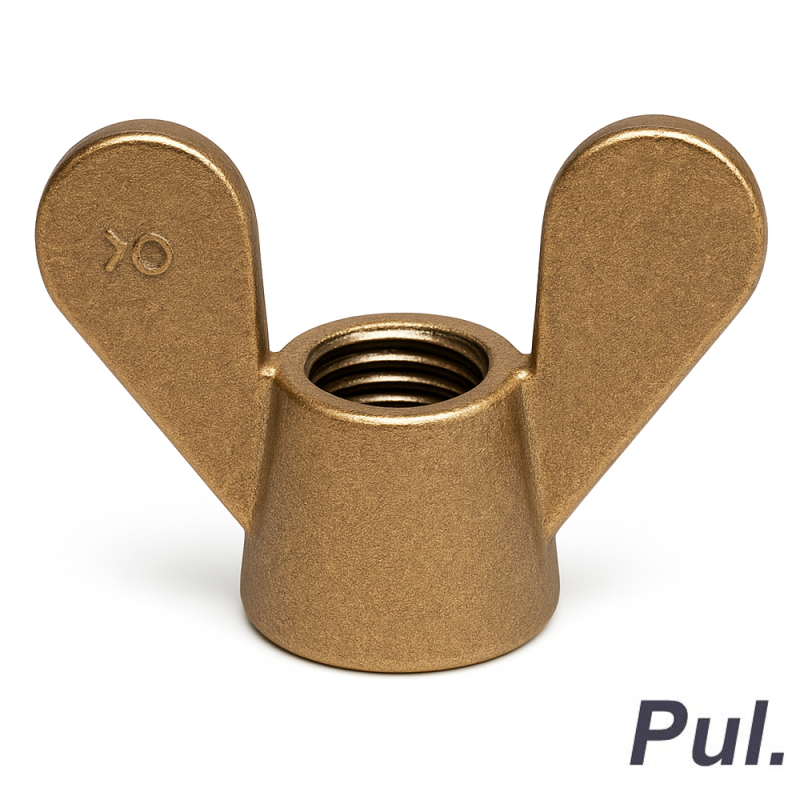 Tuerca Mariposa De Bronce En Pulgadas