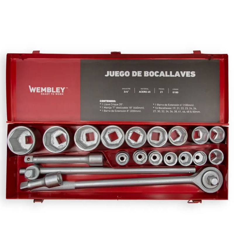 Juego Bocallaves 21 Pzas Enc.3/4 Wembley