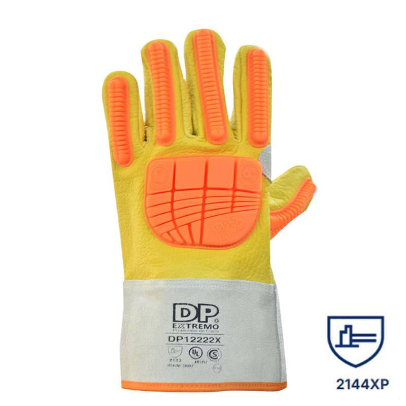 Guantes Americano Vaqueta C/Ref. C/Tpr Anti-Impacto T-10 Dp
