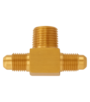 Tee Flare C/Rosca Central De Bronce Bspt Sae 45º