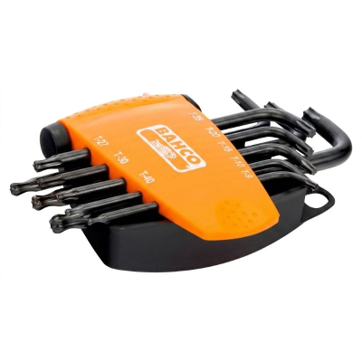 Juego De Llaves Torx L De Punta Esferica  T9 T40  8 Piezas Bahco -- Be 9675