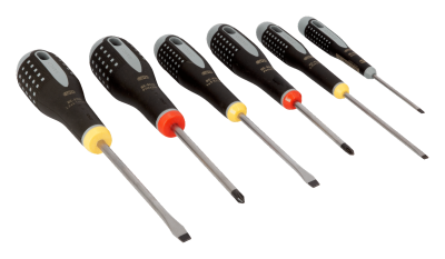 Juego Destornilladores Ranurados Ergo 6 Piezas Bahco -- Be-9881