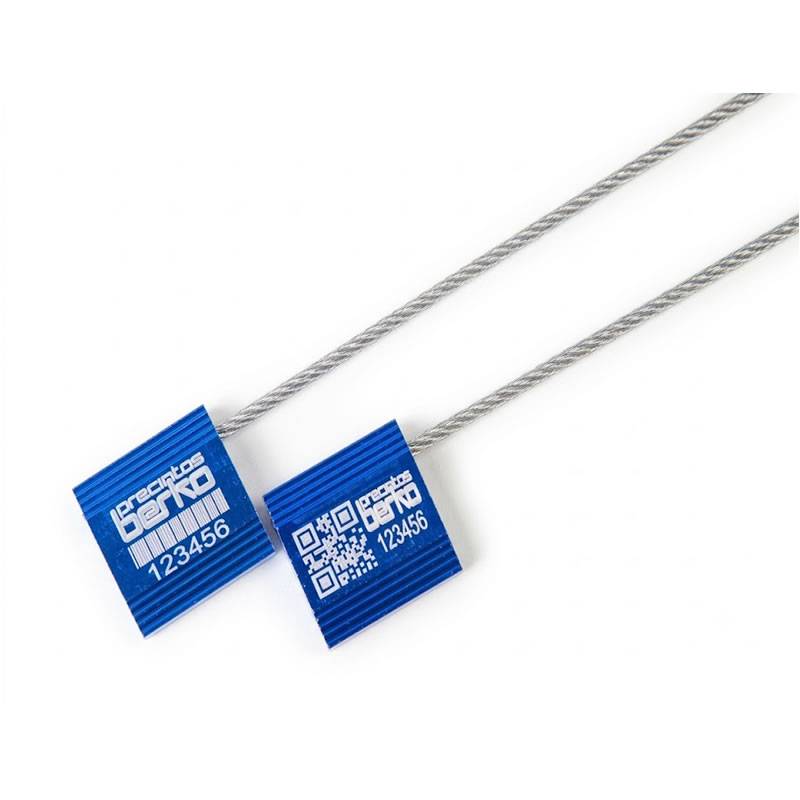 Precintos Cable De Acero Cpo Aluminio 1.8Mm 35Cm Azul