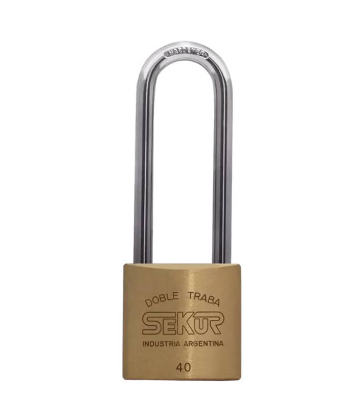 Candado 40X66Mm Bronce Aro Largo  Sekur