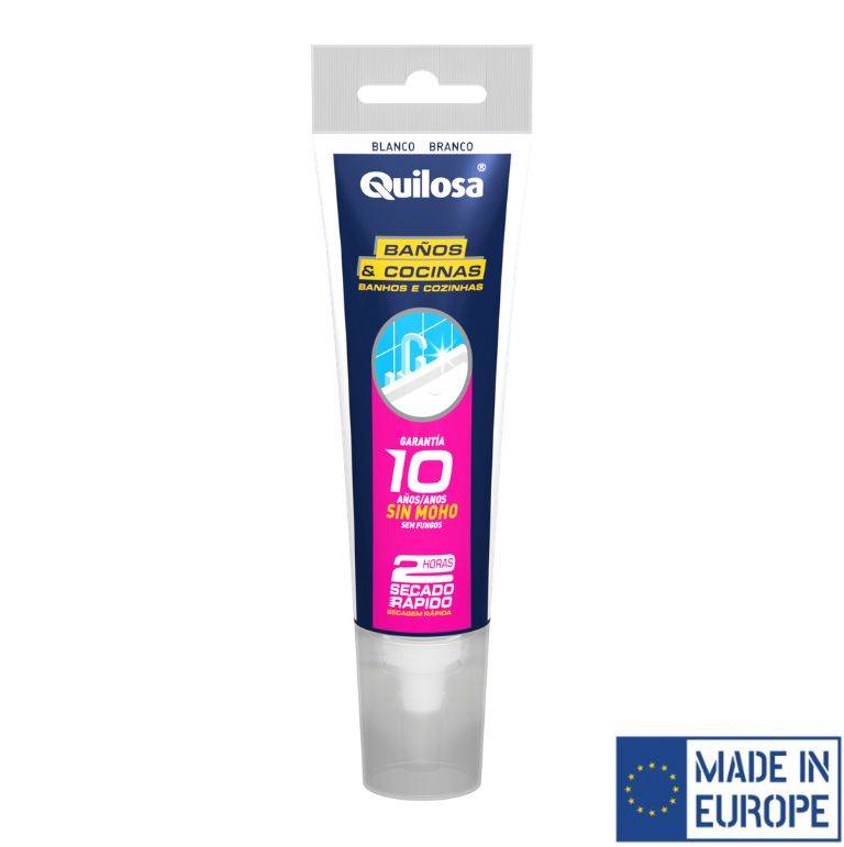 Cartucho Silicona 100Ml Acetica Blanca Baño Y Cocina -- Quilosa