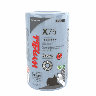 Rollo Trapo Wypall X75 60 Paños -- Kimberly Clark