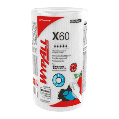 Rollo Paño Limpieza Wypall X60 28,2X21,4Cm 176 Paños -- Kimberly Clark