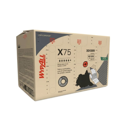 Caja Wypall X75 Fuerzamax 480 Paños Predoblado 34X34 -- Kimberly Clark