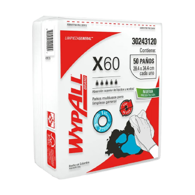 Caja Wypall X60 50 Paños Predoblado 34,4X28,4 -- Kimberly Clark
