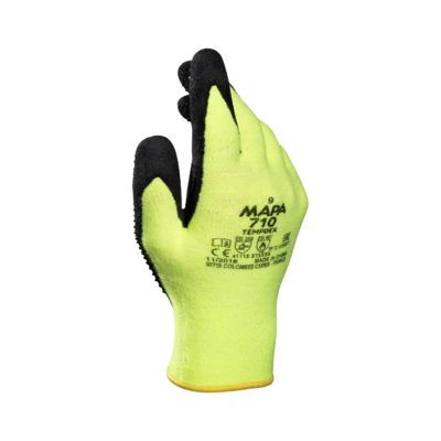 Guante Espuma De Nitrilo Amarillo Mapa Modelo Temp Dex 710 T.9 Mapa