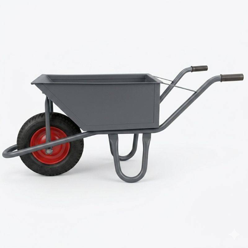 Carretilla Pesada M-90 Rueda Maciza (Gris)