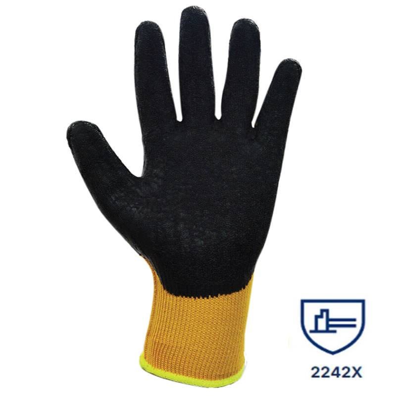 Guantes Max. Sensibilidad S/Cost. G10 Recub. Látex Negro Rugoso Dps