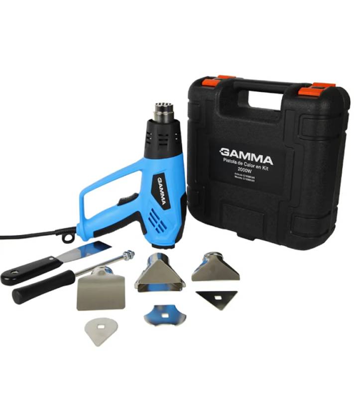 Pistola Aire Caliente 2000W C/Kit G1936Kar  Gamma