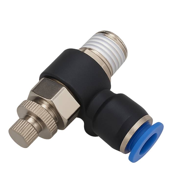 Reg.caudal Codo C/Conex.automática Plast. Alnat