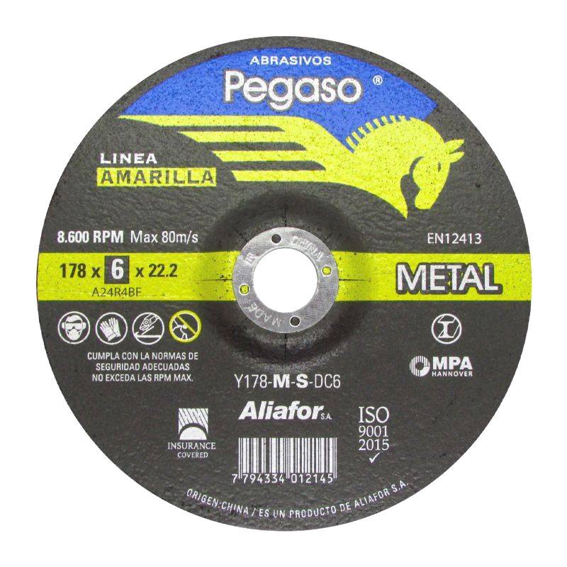 Disco De Desbaste Linea Amarilla -- Pegaso