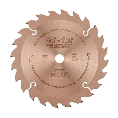 Disco Carburo Tungsteno P/Madera Eje -- Aliafor