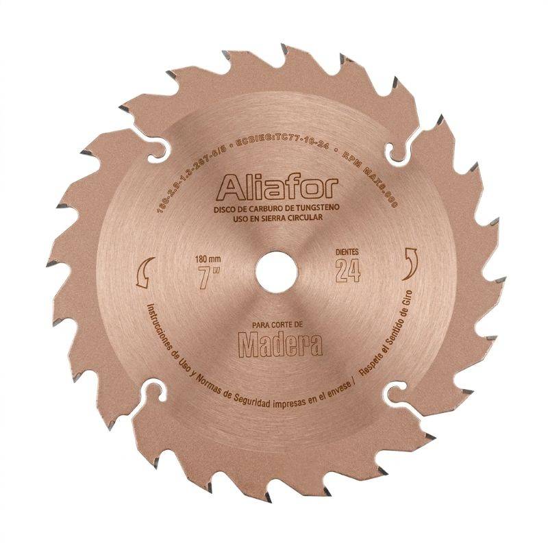 Disco Carburo Tungsteno P/Madera Eje -- Aliafor