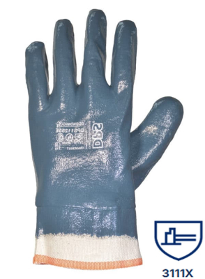 Guantes Nitrilo Azul Baño Completo Puño Lona Económico T-10 Dps