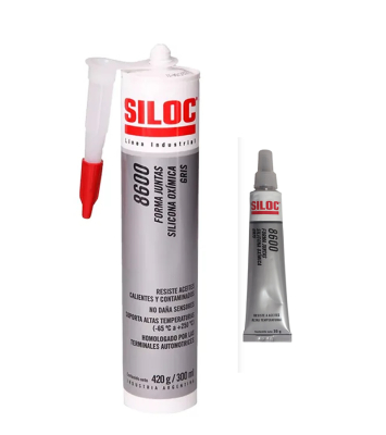 Siliconas Oximico 8600 Forma Juntas Gris  Siloc