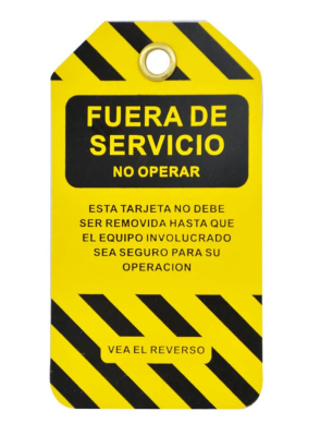 Tarjeta Fuera De Servicio 76Mm X 138Mm Amarilla Ucu