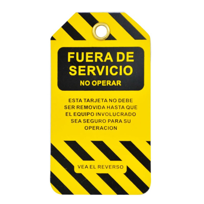 Tarjeta Fuera De Servicio 76Mm X 138Mm Amarilla Ucu