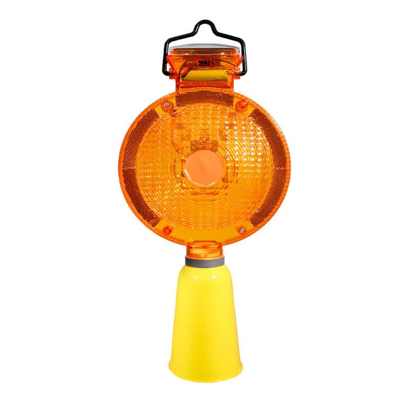 Baliza De Señalización Intermitente Led P/Insertar En Cono Carga Panel Solar Ucu