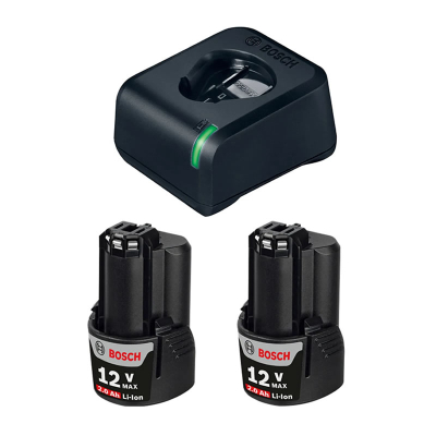 Starter Kit (2 Baterias 12V 2Ah + Cargador Gal 12V-20) Bosch 1600A01B6Z