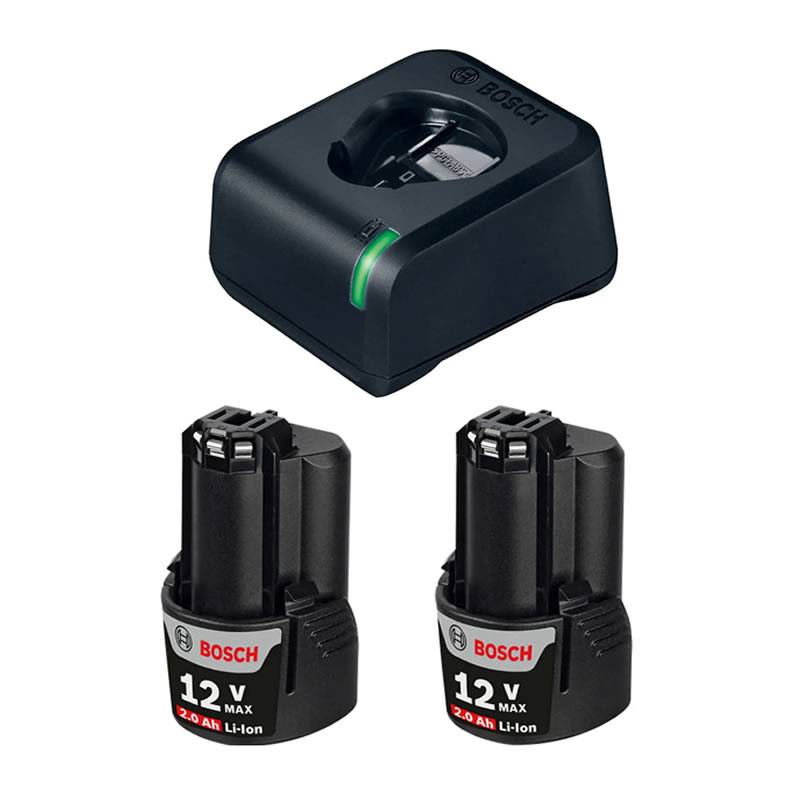 Starter Kit (2 Baterias 12V 2Ah + Cargador Gal 12V-20) Bosch 1600A01B6Z