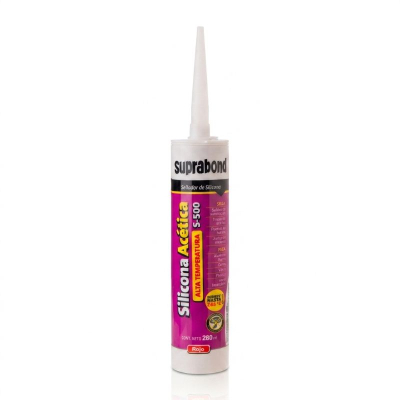 Cartucho Silicona 280Gr Acetica Rojo Alta Temp.  Suprabond